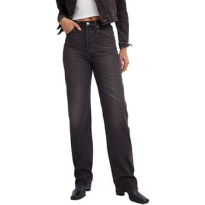 Levi's Ribcage full length static noise black denim