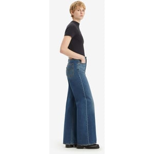 Levi's Ribcage wide leg polar permiter mid blue denim
