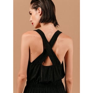 Grace & Mila Mouwloze jumpsuit met glitter loyale