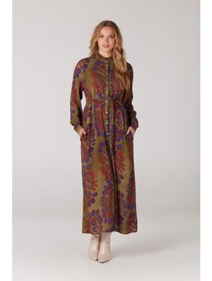 JANSEN AMSTERDAM Wop597 dress isabel w23-000253-multi green