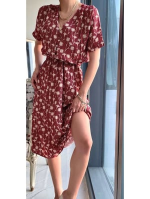 QU-Style Royal bloemen print jurk 0841