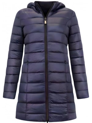 Gentile Bellini Lange puffer jas met capuchon slim fit