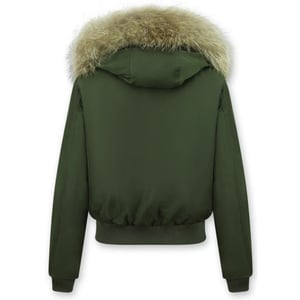 Gentile Bellini Korte warme winterjas met bontkraag