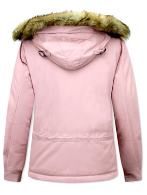 Matogla Anorak winterjas met bontkraag pink