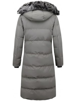 Matogla Extra lange winterjas met nep bontkraag