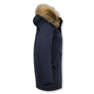 Matogla Winterjas met echte bontkraag slim fit