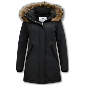 Matogla Winterjas met echte bontkraag slim fit