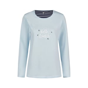 By Louise Dames pyjama set lang katoen lichtblauw