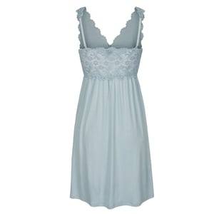 By Louise Slipdress dames nachthemd met kant blauw