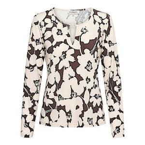&Co Woman &co women top vigo big flower chocolate multi