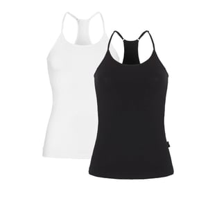 O'Neill Dames racerback top 2-pack wit/zwart