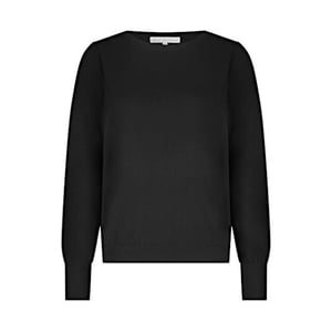 Red Button Top srb4750 sweet puff sleeve black