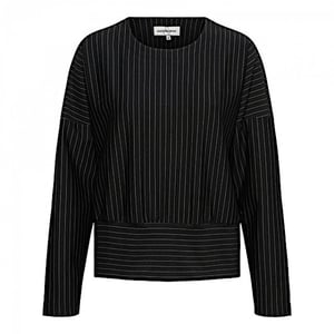 &Co Woman Top danila pinstripe punta black