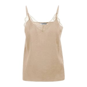Coster Copenhagen Nude top met kant luna