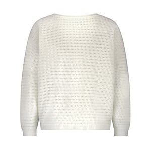 Red Button Sweater srb4651 fluffy ajour ecru