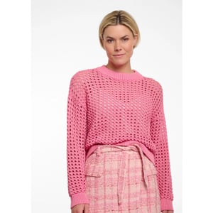 Rino & Pelle Emela.5002521 rino en pelle short perforated sweater bright pink