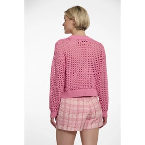 Rino & Pelle Emela.5002521 rino en pelle short perforated sweater bright pink