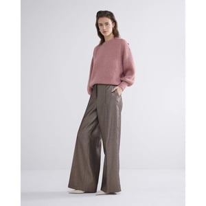 Summum 7s5876-8016 554 bare shoulder sweater airy alpaca blend knit antiquepink