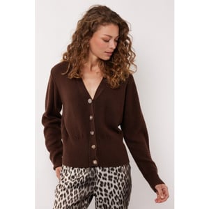 G-Maxx Dolores knitting cardigan##5; 514 dark chocola -