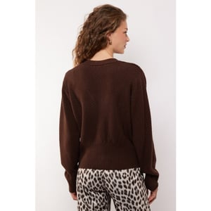 G-Maxx Dolores knitting cardigan##5; 514 dark chocola -
