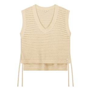 Olaf Hussein Open knit vest spencers w200702