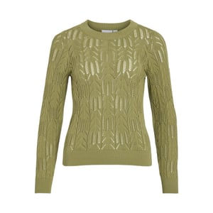 Vila Vicotti o-neck ls knit top olijf