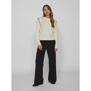 Vila Vinanzy ls o-neck flounce beige