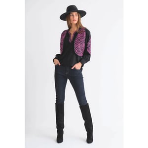 MAICAZZ Knits hadar vest ikat magenta wi23.65.204