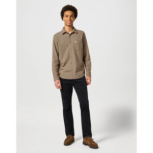 Wrangler Greensboro heren regular-fit corduroy black
