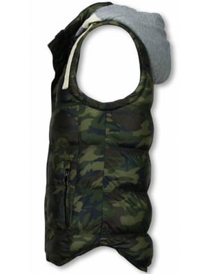 Enos Bodywarmer camouflage vest capuchon