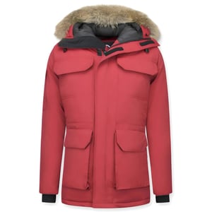 Beluomo Winterjas met bontkraag