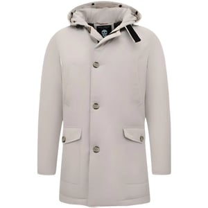 Enos Gewatteerde parka met capuchon beige