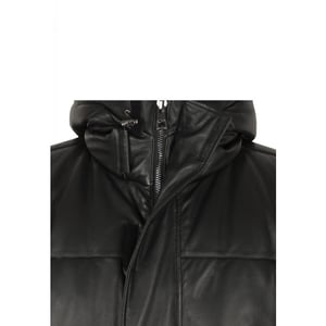 Cycas D'or Polaris leren puffer jas lange leren parka -
