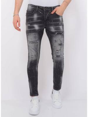 Local Fanatic Distressed jeans stonewash slim fit