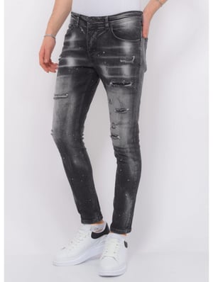 Local Fanatic Distressed jeans stonewash slim fit