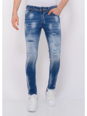 Local Fanatic Ripped stonewashed jeans slim fit