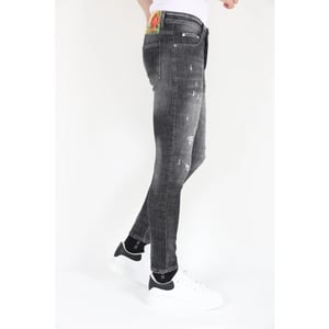 Mario Morato Slim fit street fashion cotton jeans met scheuren mm110