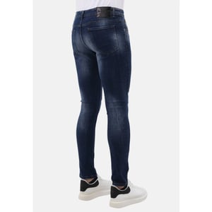 Mario Morato Strakke spijkerbroek slim fit jeans met scheuren mm