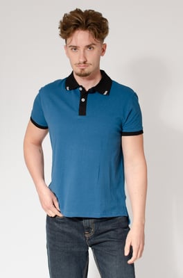 Mens Contrast Collar Polo Shirt