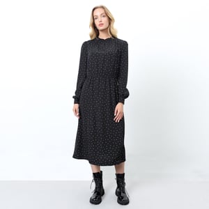 Polka dot print jurk
