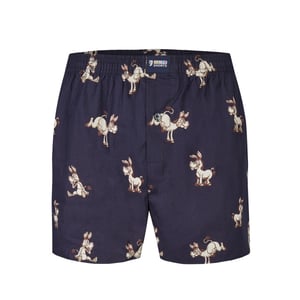 Happy Shorts X heren wijde boxershort met binnenbroek ezel print
