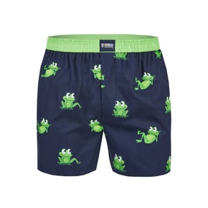 Happy Shorts X heren wijde boxershort met binnenbroek kikker print