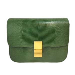 Celine Classic Medium Green Lizard