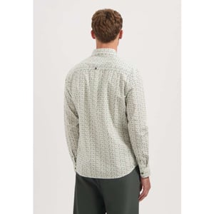 No Excess Shirt stretch allover printed dark green