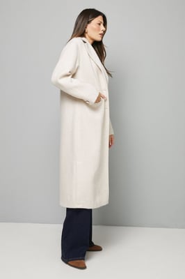 Collared Cuff Detail Maxi Coat