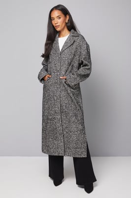 Collared Cuff Detail Maxi Coat