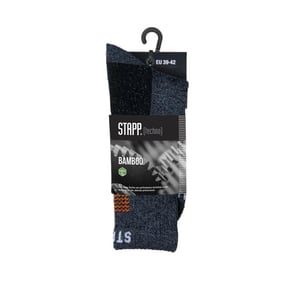STAPP Techno unisex bamboo sokken 28400 grijs/oranje 1-paar