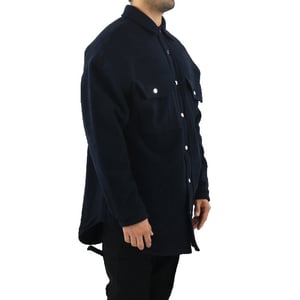 AMBUSH Heren oversized shirt coat navy blu
