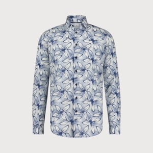 Blue Industry Print overhemd bloem |
