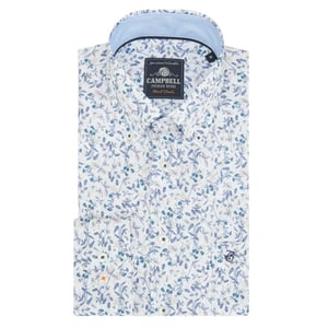 Campbell Casual overhemd met korte mouwen
